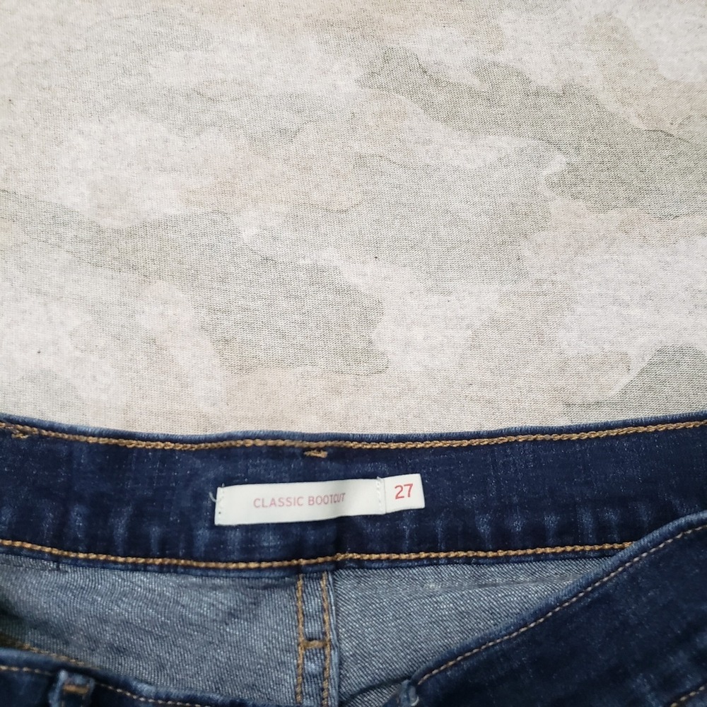 Levi's Jeans Womens 27 Blue Classic Bootcut Denim Medium Wash Stretch - Picture 6 of 12